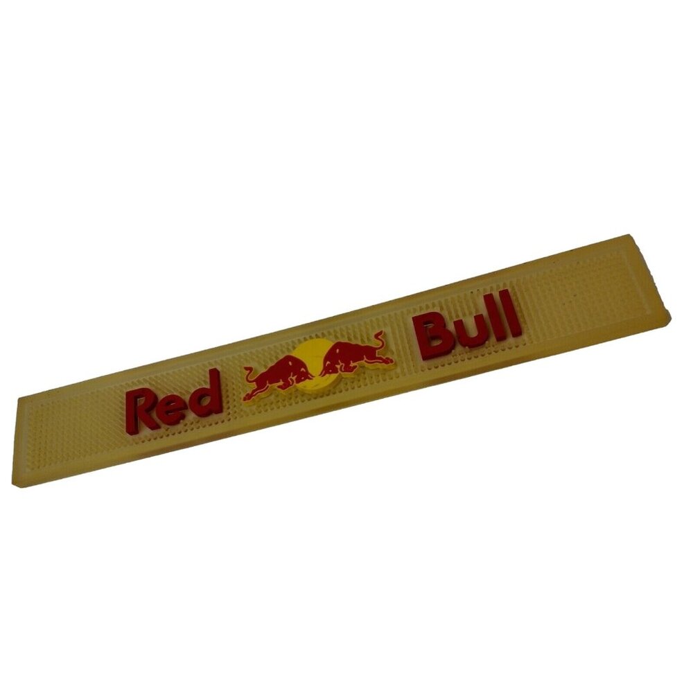 Red Bull Energy Drink Bar Rail Spill Mat Rubber Mixed Drink Barware Mancave